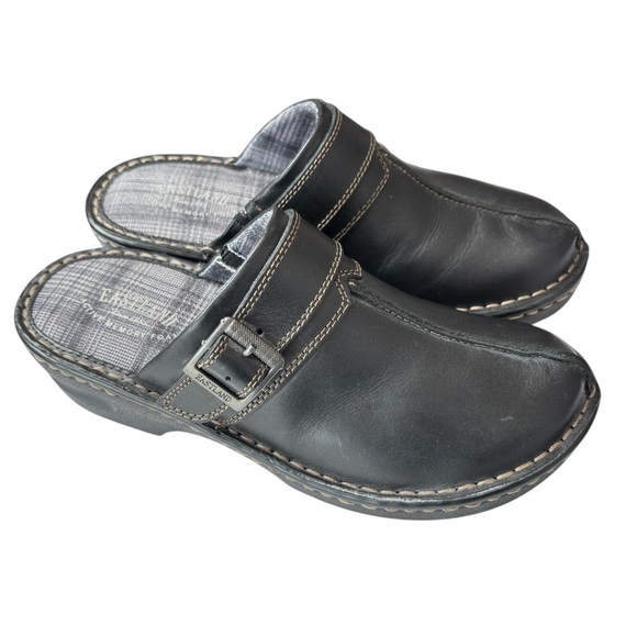 Eastland Mae Black Leather Clog Mule Shoe Sz 8 Style 3889-01 Slip On Comfort NEW - Picture 4 of 10